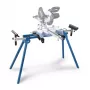 Suporte para serra de esquadria Scheppach UMF1550, suporte metálico de 4 pernas, capacidade máx. 150 kg, comprimento máx. 194,5 cm, tamanho 950×540×810 mm, preto