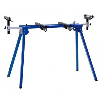Suporte para serra de esquadria Scheppach UMF1550, suporte metálico de 4 pernas, capacidade máx. 150 kg, comprimento máx. 194,5 cm, tamanho 950×540×810 mm, preto