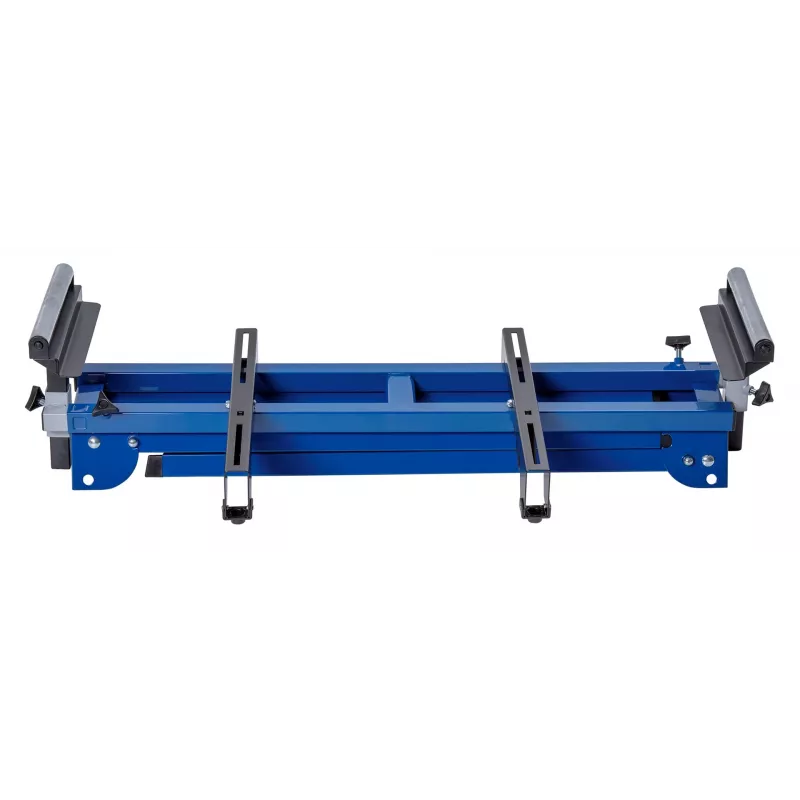 Suporte para serra de esquadria Scheppach UMF1550, suporte metálico de 4 pernas, capacidade máx. 150 kg, comprimento máx. 194,5 cm, tamanho 950×540×810 mm, preto