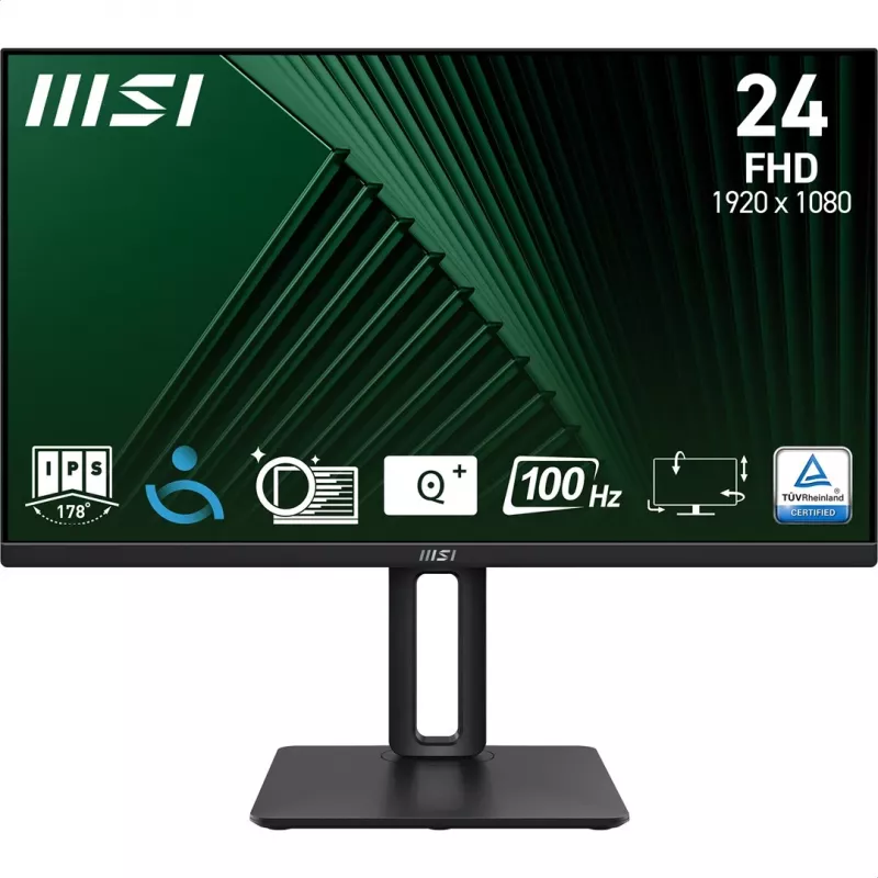 MSI Pro MP245PG 24 polegadas IPS FHD HDMI/DP Pivot - Ecrã plano - 61 cm