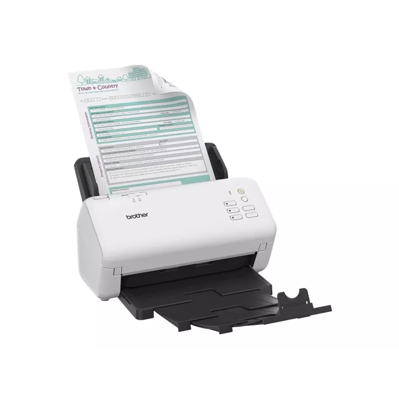 Scanner ADF Brother ADS-4300N – A4, 600 x 600 DPI, duplex, ADF de 80 folhas, Dual CIS, LED (preto/branco)