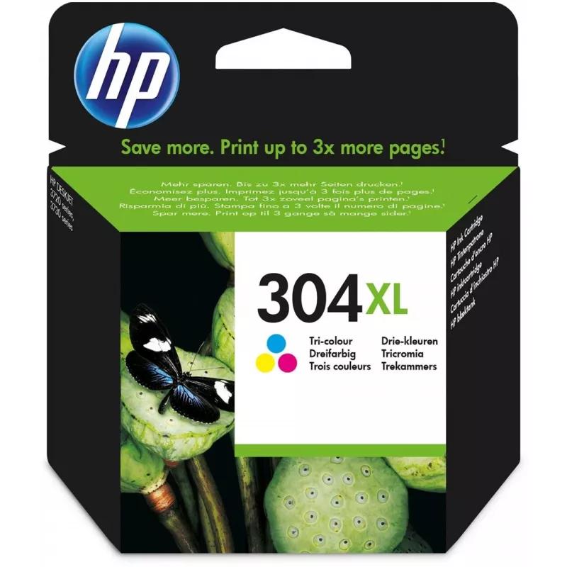 Tinteiro original HP 304XL tricolor