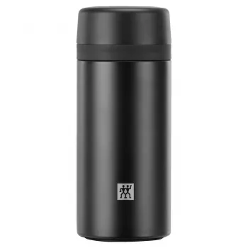 Garrafa térmica ZWILLING THERMO 0,42 L, aço inoxidável, preto, 7 h quente / 10 h frio