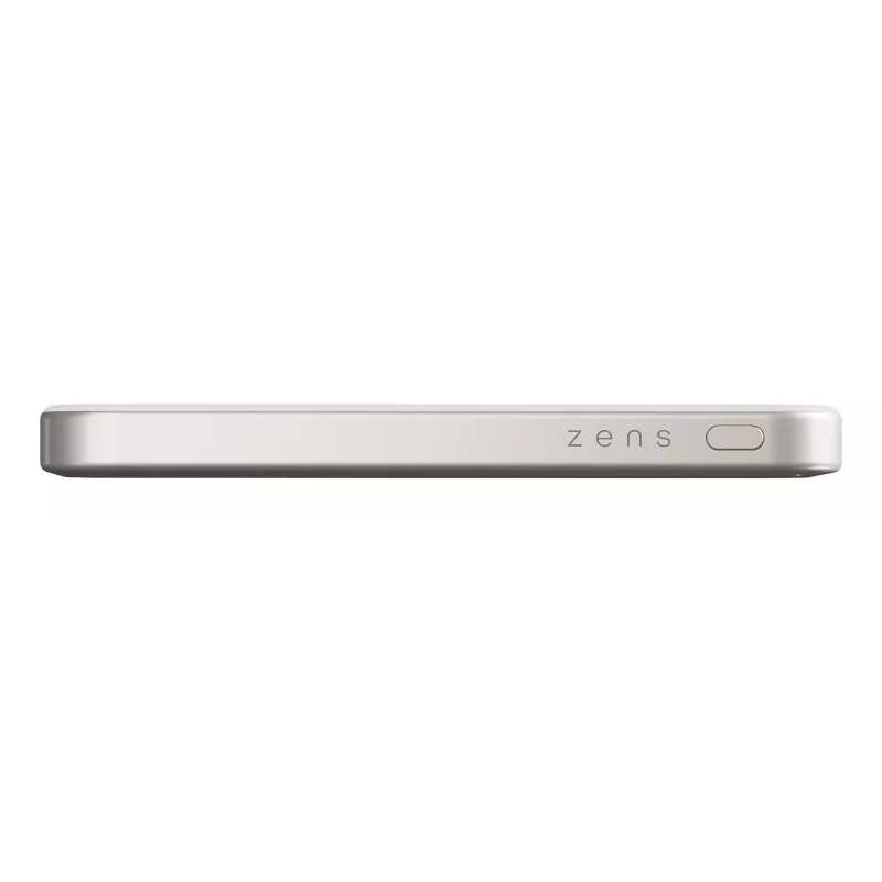 ZENS Pro 1 fino 5000 mAh carregamento sem fios branco