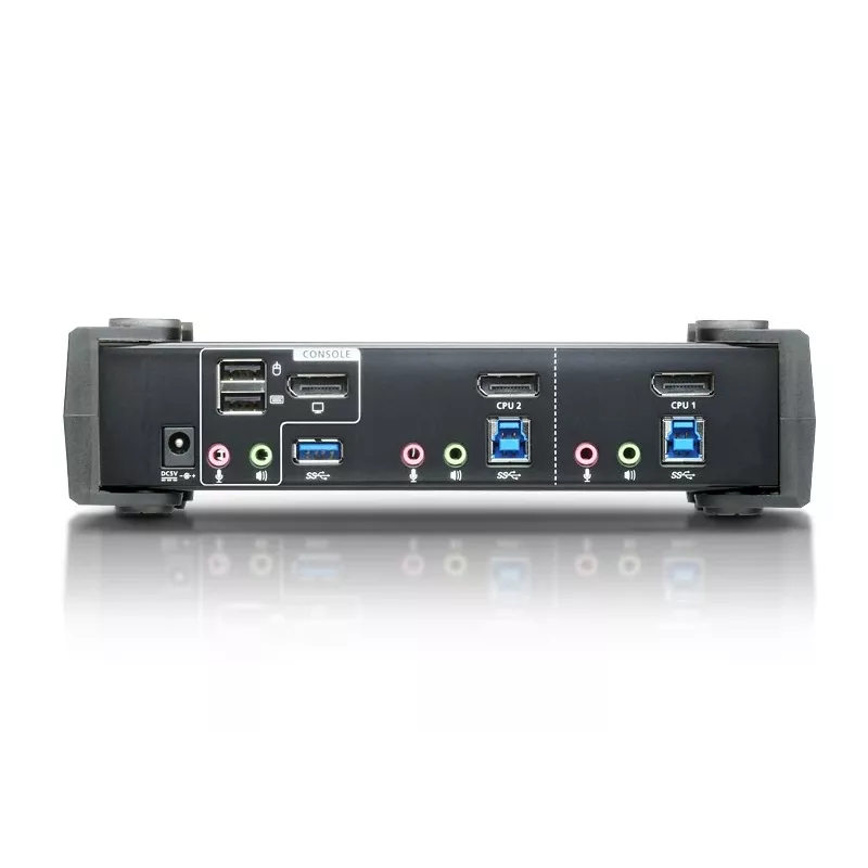 ATEN 2-Port USB 3.1 Gen 1 4K DisplayPort 1.2 KVMP™ Switch com áudio (cabo KVM incluído)