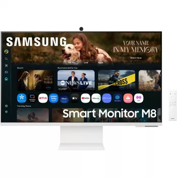 Monitor LCD | SAMSUNG | LS32FM801UUXDU | 32 | Smart/4K | Painel VA | 3840x2160 | 16:9 | 60 Hz | 4 ms | Cor branco | LS32FM801UUXDU