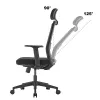 Cadeira de escritório ergonómica Ergo Office ER-425 High-Back, máx. 150 kg, giratória, apoios ajustáveis