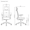 Cadeira de escritório ergonómica Ergo Office ER-425 High-Back, máx. 150 kg, giratória, apoios ajustáveis