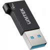Adaptador Unitek USB-C para USB-A A1049ABK01 — preto, adaptador compacto USB-C (fêmea) para USB-A (macho)