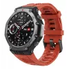 Smartwatch Amazfit T-Rex 3 Lava — AMOLED de 1,5 polegadas, 480×480, GPS, 700 mAh, 32 GB, caixa em aço inoxidável, bracelete de silicone
