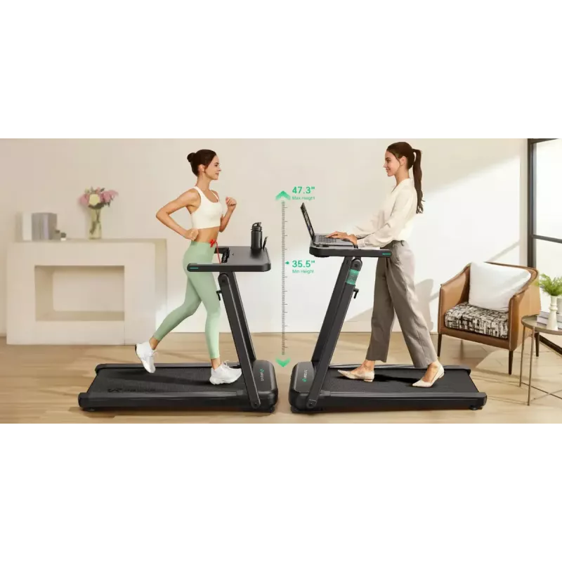Urevo passadeira com secretária de trabalho e exercício integrada Foldi 3S peso máximo do utilizador 120 kg velocidade mínima 1 km/h velocidade máxima 12 km/h