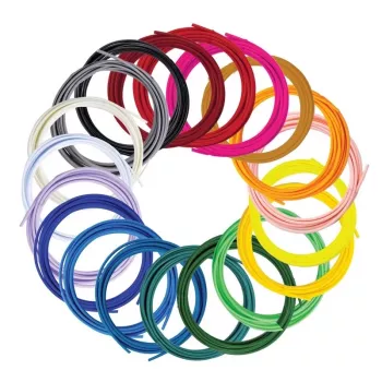Filamento 3Doodler FLOW 20 PLA 20 cores recarga ácido polilático (PLA) preto, azul, verde escuro, rosa escuro, dourado, verde, roxo, azul-marinho, laranja, rosa, transparente, branco, amarelo