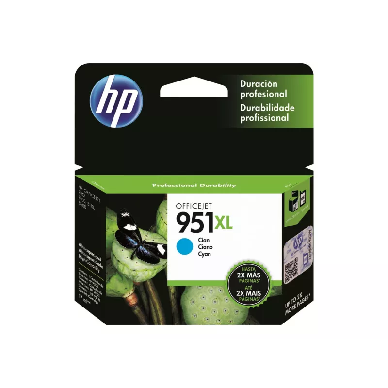 Cartucho de tinta original HP 951XL ciano alta capacidade 1.500 páginas pack de 1 Officejet