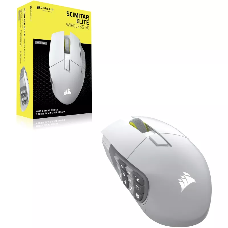 Rato Corsair Scimitar Elite Wireless SE Gaming destro RF Wireless Bluetooth 33000 DPI