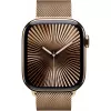 APPLE Watch Series 10 GPS + Cellular 42mm caixa em titânio dourado com bracelete Milanese Loop dourada