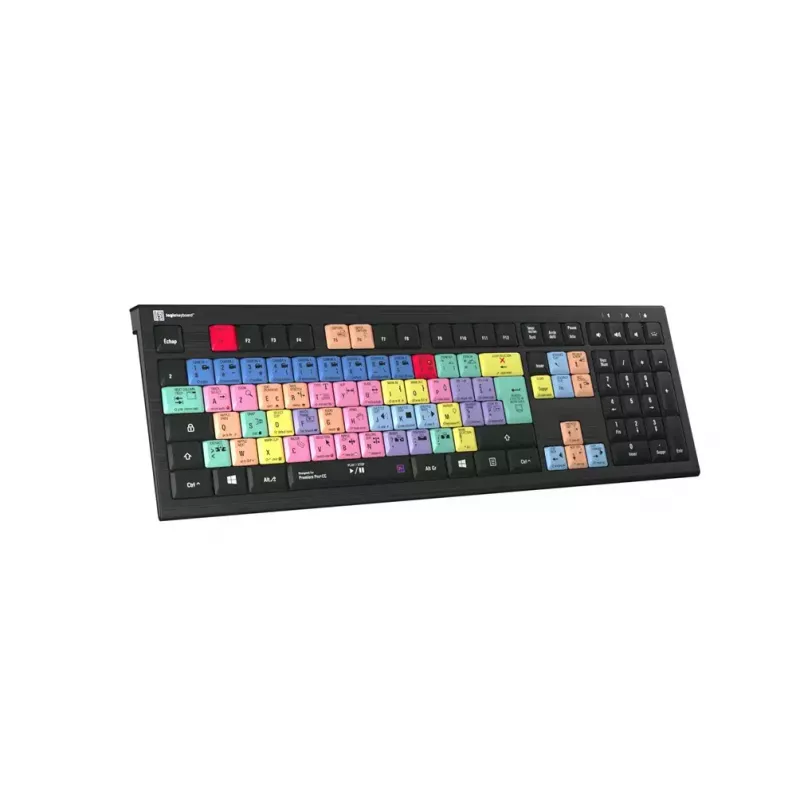 Teclado retroiluminado Logickeyboard Adobe Premiere Pro CC ASTRA 2 francês (LKB-PPROCC-A2PC-FR)