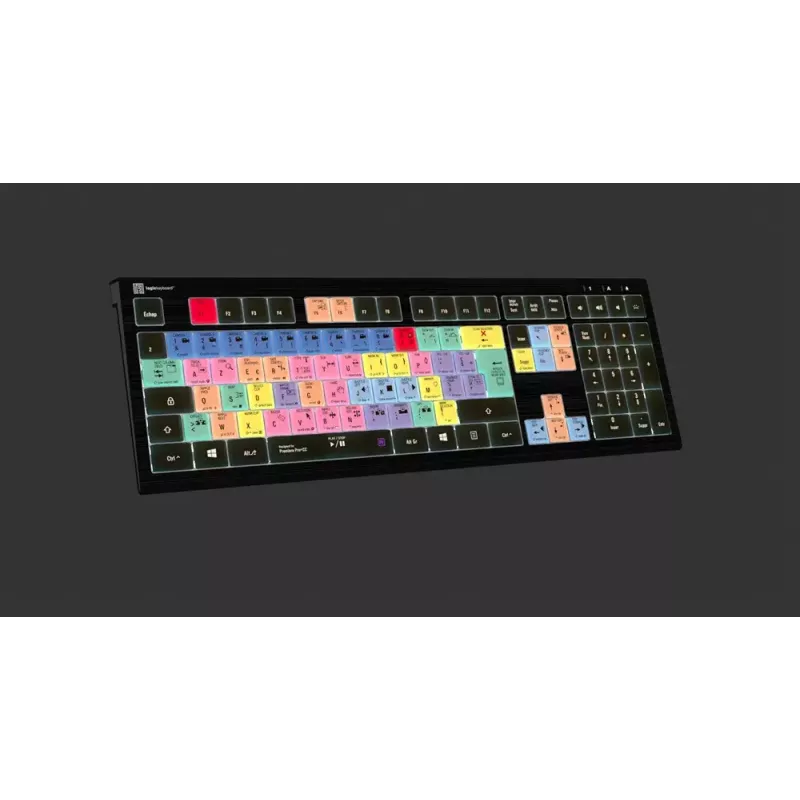 Teclado retroiluminado Logickeyboard Adobe Premiere Pro CC ASTRA 2 francês (LKB-PPROCC-A2PC-FR)