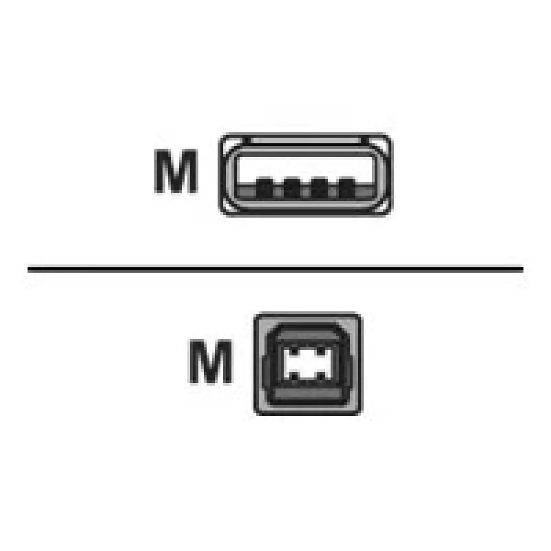 Cabo de ligação USB 2.0 Logilink USB-A para USB-B ficha USB A ficha USB B