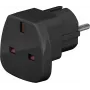 Adaptador de viagem Wentronic Goobay, preto - ficha UK > tipo F (tipo F, CEE 7/7) (94271)