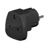 Adaptador de viagem Wentronic Goobay, preto - ficha UK > tipo F (tipo F, CEE 7/7) (94271)