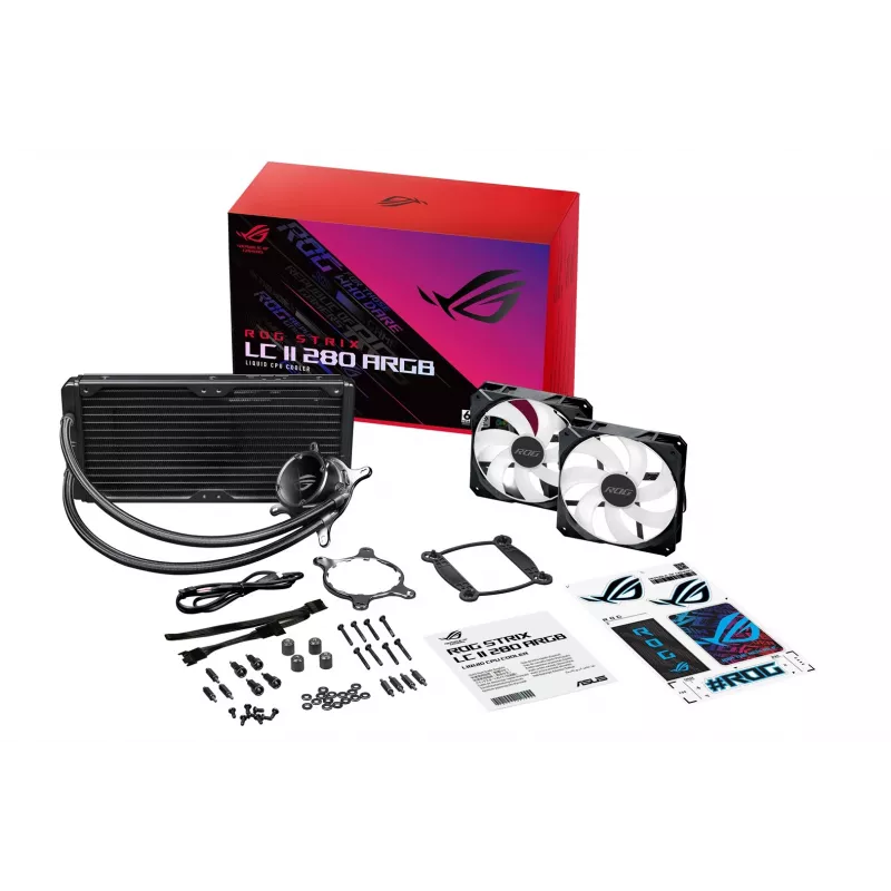 Refrigeração líquida tudo-em-um para processador ASUS ROG STRIX LC II 280 ARGB 14 cm preto 1 unid.