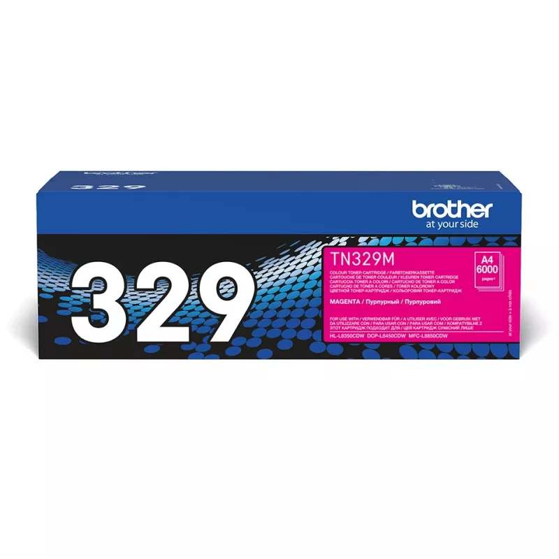 Brother TN-329M cartucho de toner, magenta, 6000 páginas