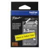 Brother HSe-611E tubo termoretrátil, 5,2 mm x 1,5 m, preto sobre amarelo