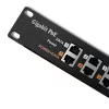 Patch panel QOLTEC 54478 12 portas PoE preto