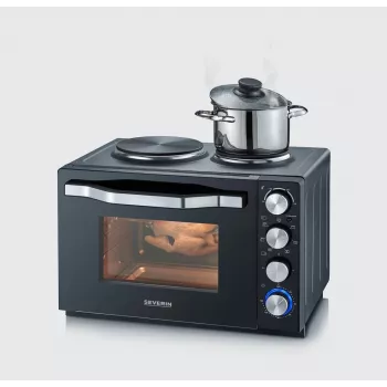 Severin TO 2073 XXL mini-forno 60 L 2200 W preto grelhador