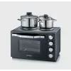 Severin TO 2073 XXL mini-forno 60 L 2200 W preto grelhador