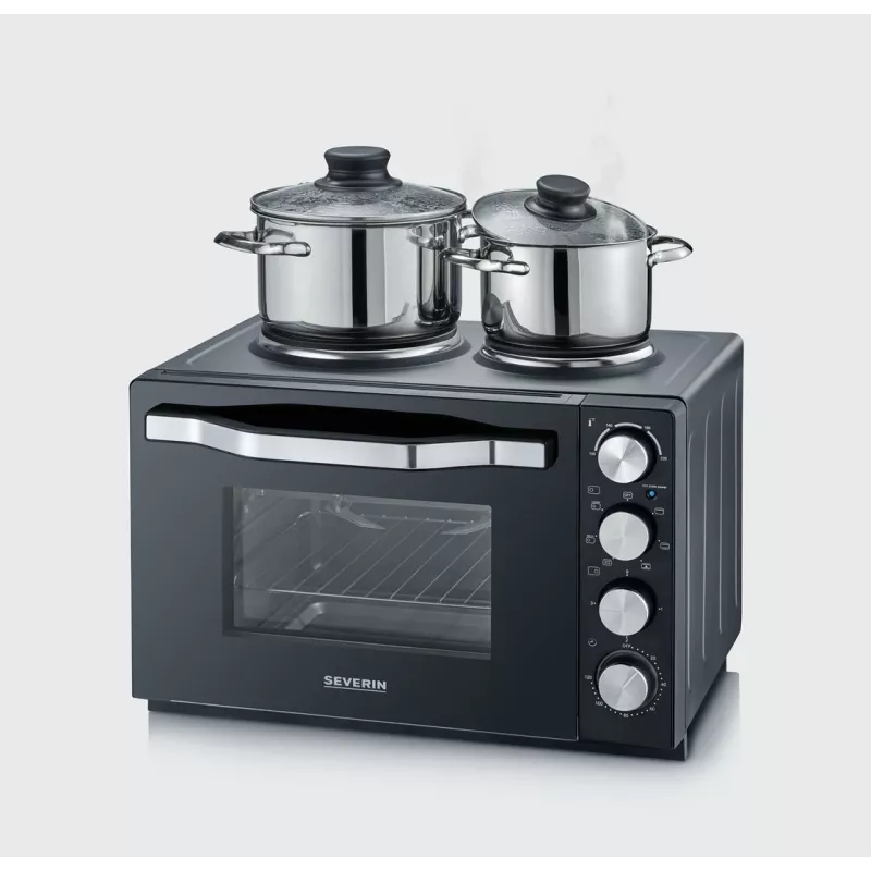 Severin TO 2073 XXL mini-forno 60 L 2200 W preto grelhador