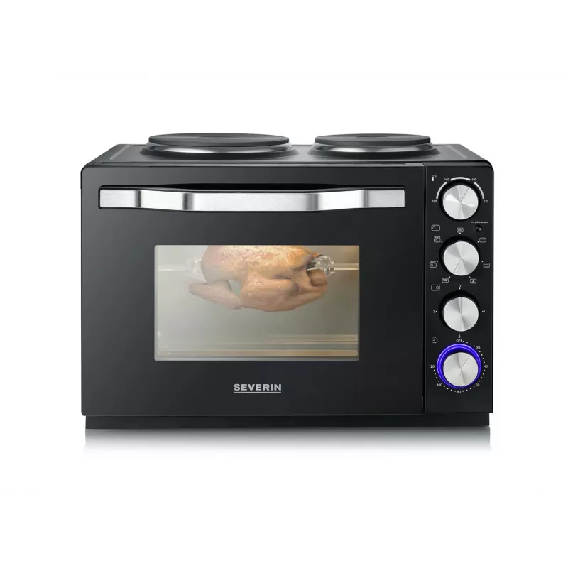 Severin TO 2073 XXL mini-forno 60 L 2200 W preto grelhador