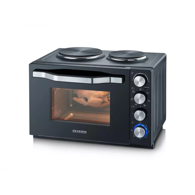 Severin TO 2073 XXL mini-forno 60 L 2200 W preto grelhador