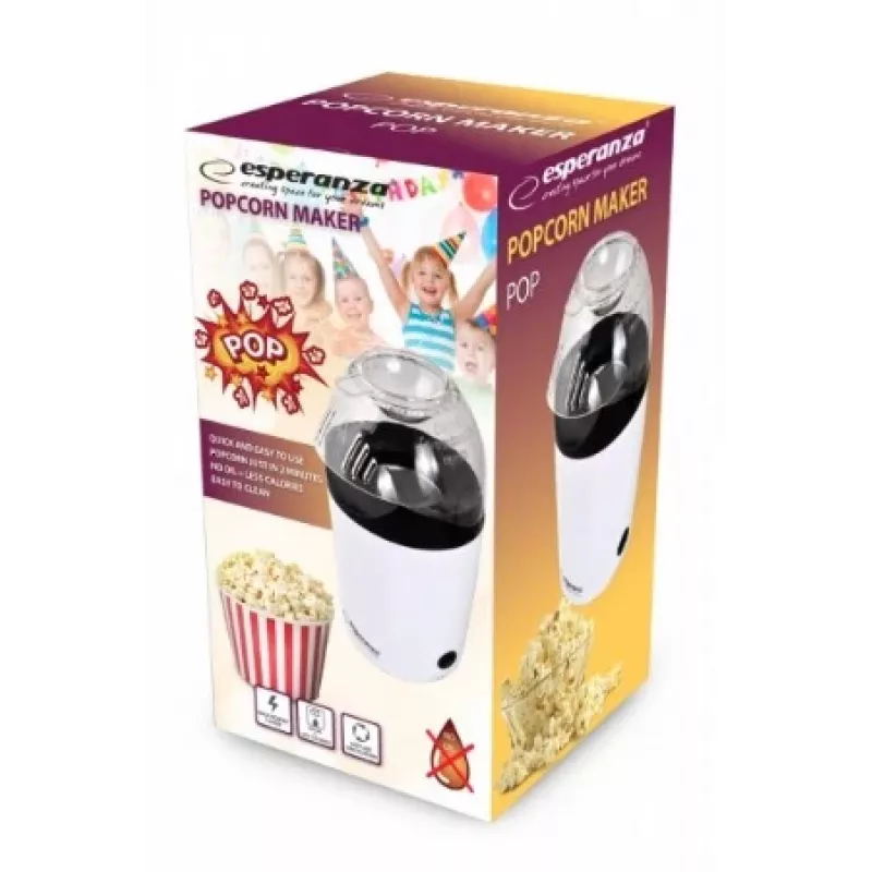 Máquina de pipocas Esperanza EKP006 preto branco