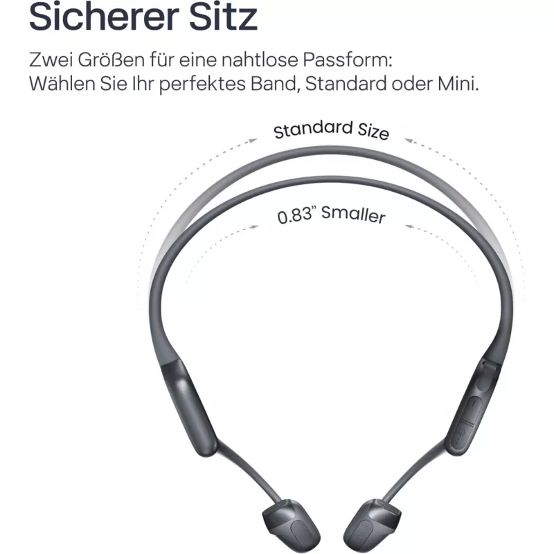 Auscultador SHOKZ OpenRun Pro 2 Mini sem fios com arco auricular desportivo Bluetooth preto