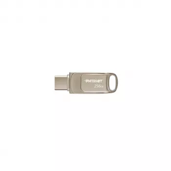 Pen drive PATRIOT PS256GT560DS5D 256 GB USB 3.2 (USB-A/USB-C) rotativa, prateada, 120 MB/s