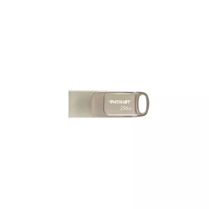 Pen drive PATRIOT PS256GT560DS5D 256 GB USB 3.2 (USB-A/USB-C) rotativa, prateada, 120 MB/s