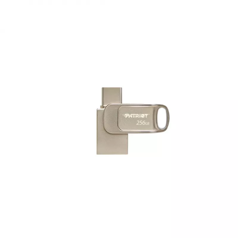 Pen drive PATRIOT PS256GT560DS5D 256 GB USB 3.2 (USB-A/USB-C) rotativa, prateada, 120 MB/s