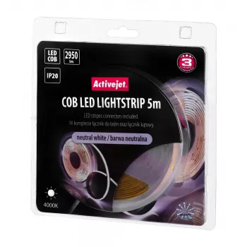 Fita LED Activejet AJE-COB 5m neutra fita universal para interior