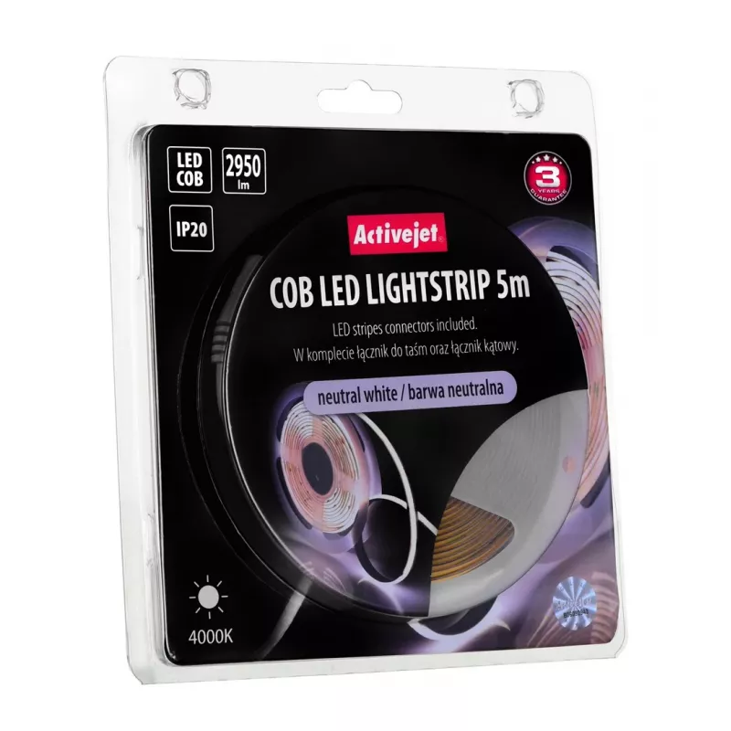 Fita LED Activejet AJE-COB 5m neutra fita universal para interior