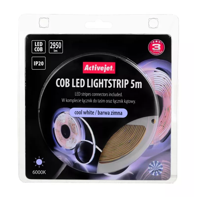 Fita LED Activejet AJE-COB 5m zim fita universal para interior