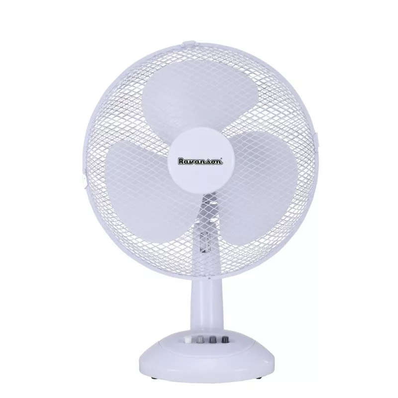 Ventilador de mesa doméstico Ravanson WT-1030 — pá de 35 cm, 3 velocidades, 35 W, caixa de plástico, cinzento