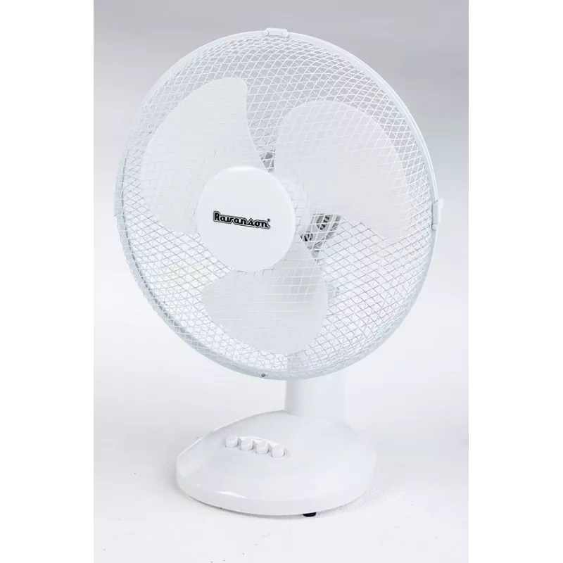 Ventoinha de mesa doméstica Ravanson WT-1040 — 43 cm, 3 pás, 3 velocidades, 45 W, caixa de plástico, cinzento