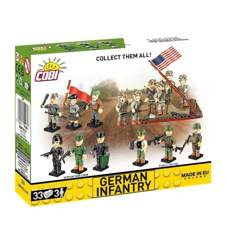 Blocos de construção Infantaria Alemã – conjunto de 3 figuras