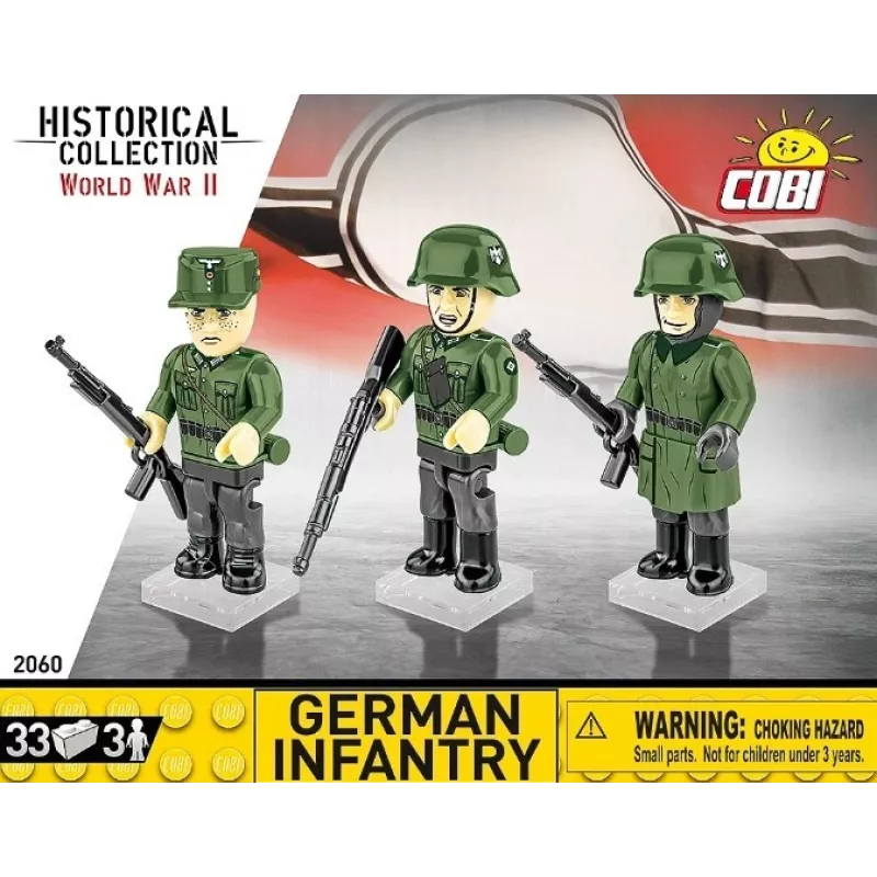 Blocos de construção Infantaria Alemã – conjunto de 3 figuras