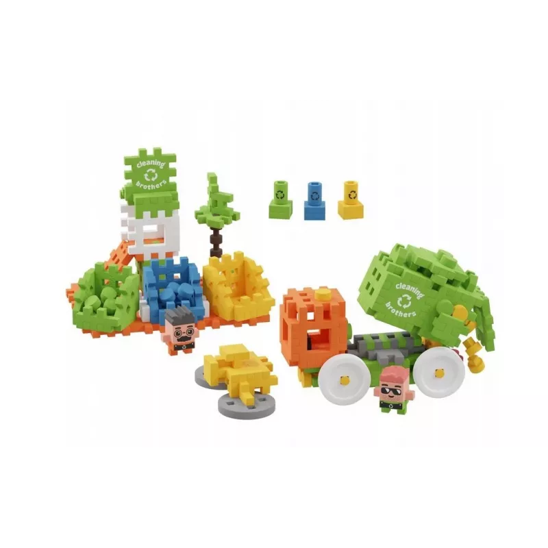 Marioinex Mini Waffle City camião do lixo, blocos de construção, 148 peças (903131)