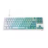Teclado gaming Havit KB901L branco e verde USB com fio RGB LED