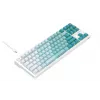 Teclado gaming Havit KB901L branco e verde USB com fio RGB LED