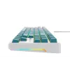Teclado gaming Havit KB901L branco e verde USB com fio RGB LED