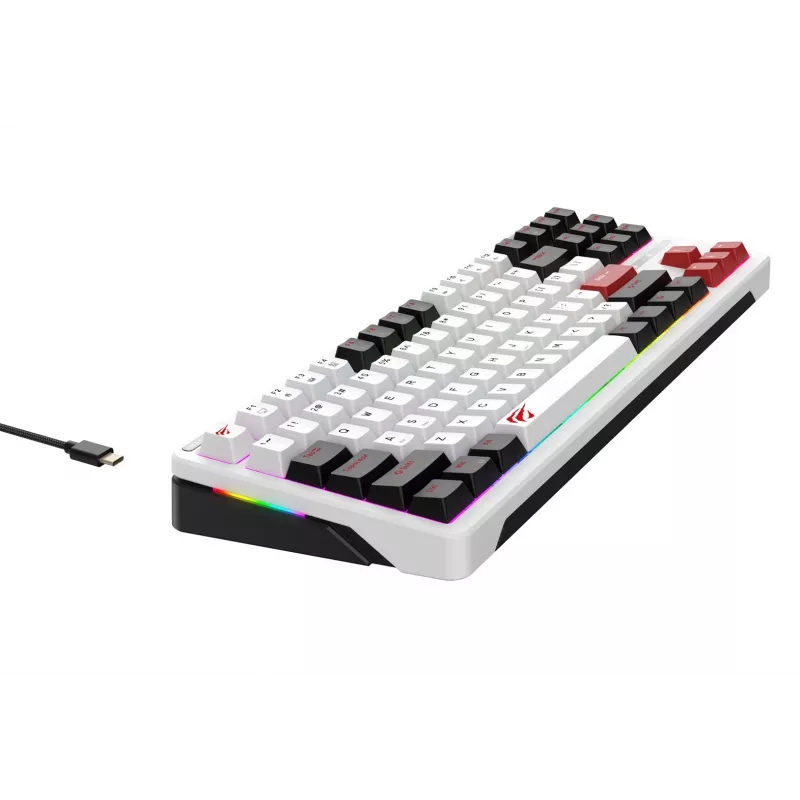 Teclado gaming Havit KB902L 80% com fio USB QWERTY 88 teclas RGB LED